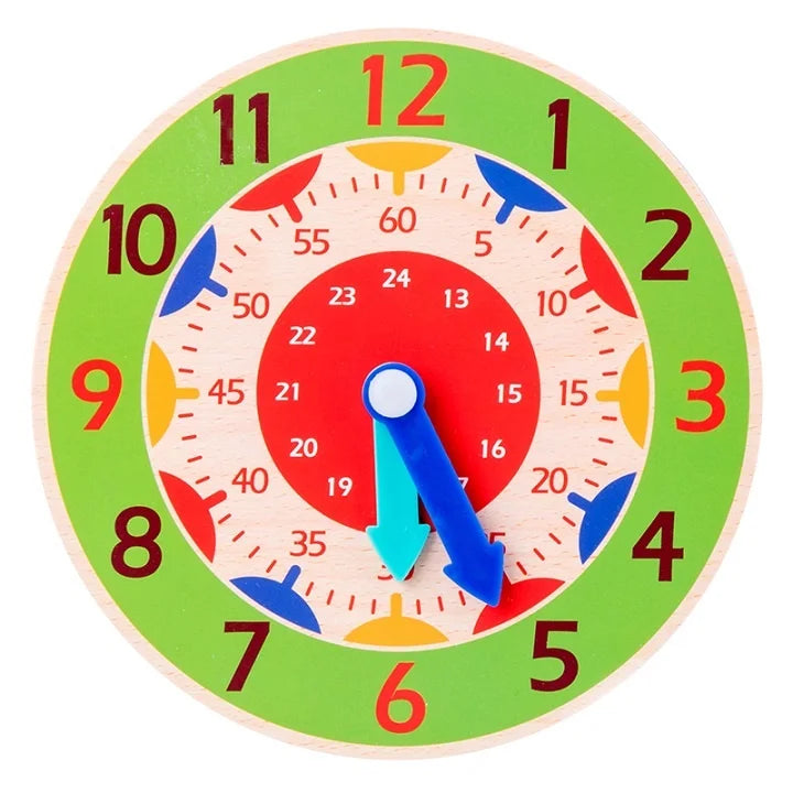 Baby Montessori Toys Wooden Clock Hour Minute Second Cognition Time Learning Teaching Aids Educational Toys For Children Purest Peak