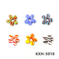 6pcs Irregular Shape Cute Mini Glass Flower Ornament Christmas Wedding Party Decor Supplies DIY Girl Jewelry Pendant Accessories Quick Pick Grocers