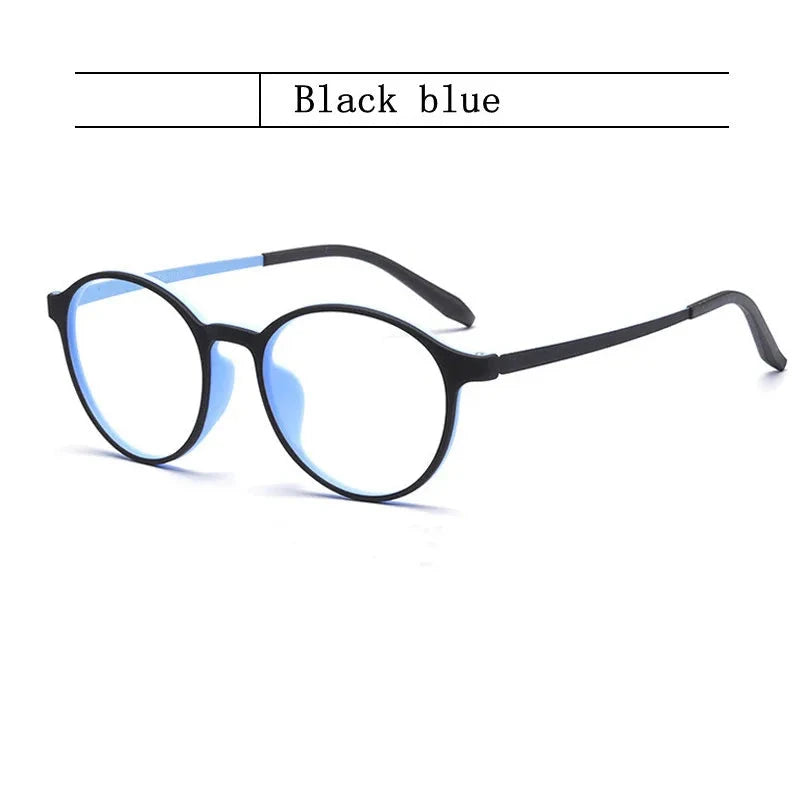 Ultralight Fashion Retro Round Glasses Frames Women TR90 Titanium Optical Prescription Men's Eyeglasses Frame H3050 Econic Blanks