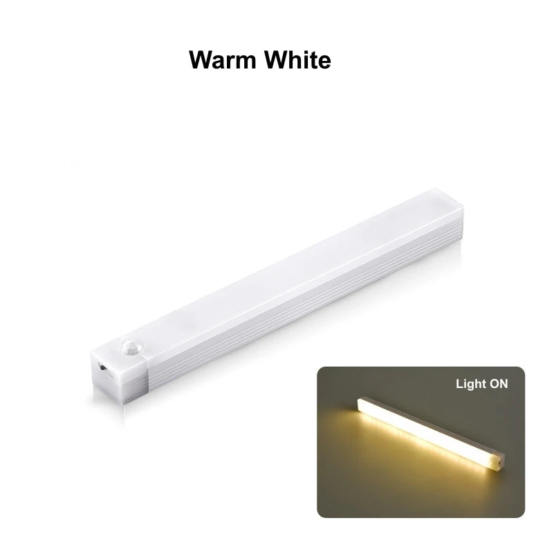 Wireless USB Rechargeable Motion Sensor LED Bar Light Induction Night Light Portable Cordless Magnetic Cabinet Lamp for Kitchen Quick Pick Grocers