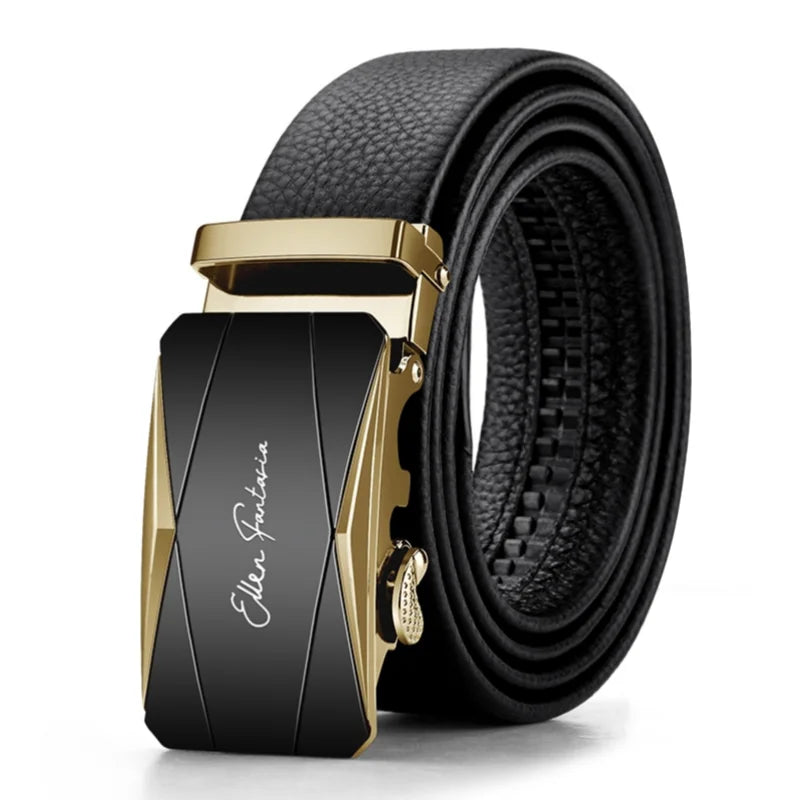 OYIFAN Men Belt Genuine Leather Belt for men Automatic belts Adjustable waistband Business belts 허리띠 Quick Pick Grocers