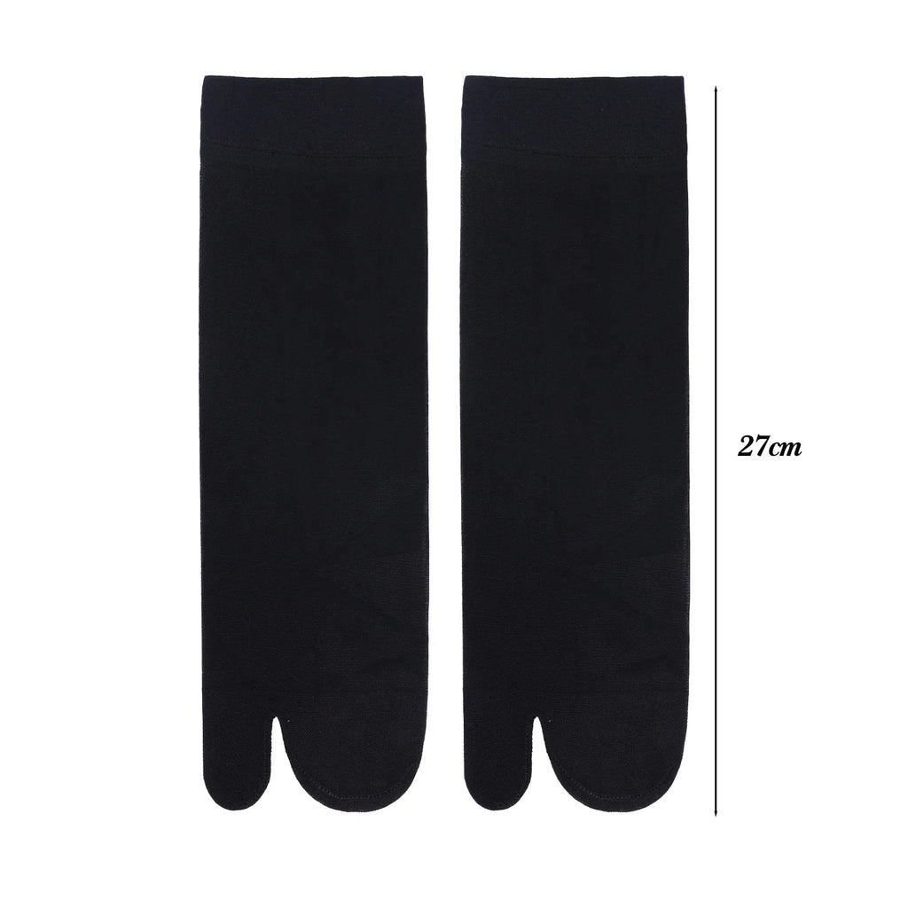 Two Toed Crystal Silk Socks Clear White Black Breathable Cool Stockings Unisex Japanese Men Women Summer Ultra-Thin Tabi Socks Quick Pick Grocers