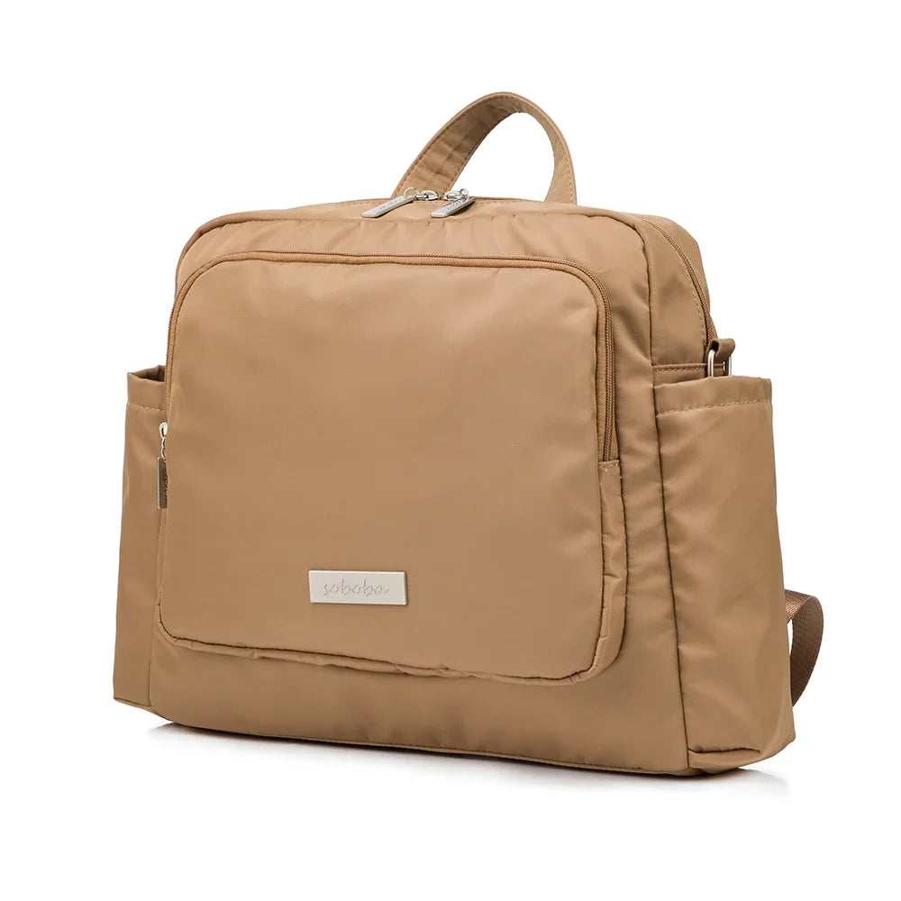 Soboba 2023 New Diaper Bags for Mother Waterproof Large Capacity Solid Polyester Diaper Backpacks Travel Bag for Newborn Baby Purest Peak