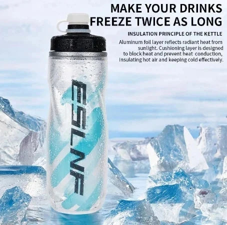 610ML Cycling Keep Cold Water Bottle MTB Road bike Portable Cup Lightweight Outdoor Cycling Water bottle Bike Accessory Econic Blanks