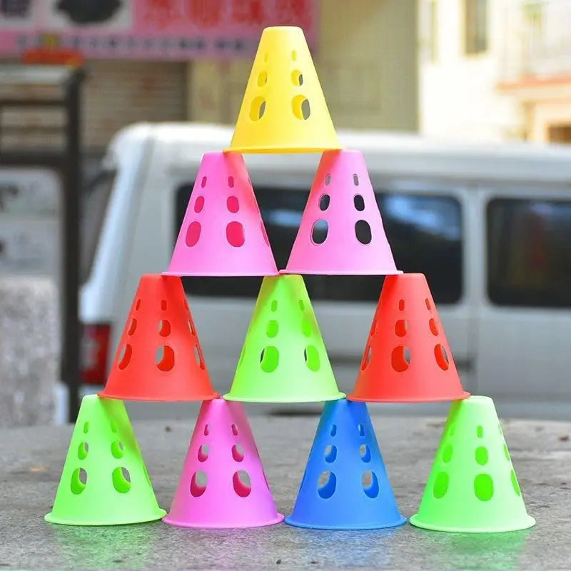20/40/60 PCS Colorful Windproof Skate Marker Cones Roller Football Marking Cup Soccer Training Equipment Quick Pick Grocers