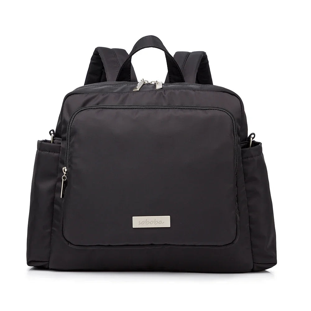 Soboba 2023 New Diaper Bags for Mother Waterproof Large Capacity Solid Polyester Diaper Backpacks Travel Bag for Newborn Baby Purest Peak