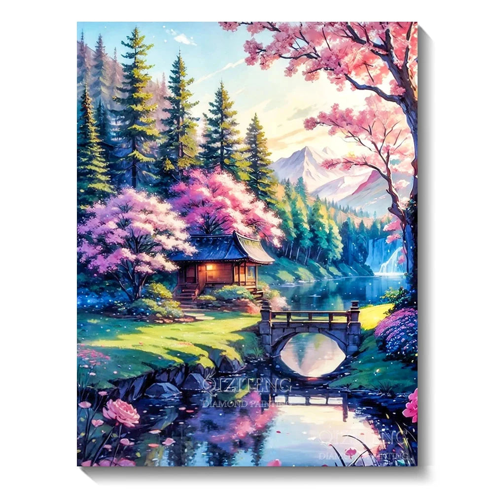 5D Diamond Art Painting Aurora Landscape Mosaic Embroidery Cross Stitch Kit Full Round Rhinestone Diy Wall Home Decor Gift Econic Blanks