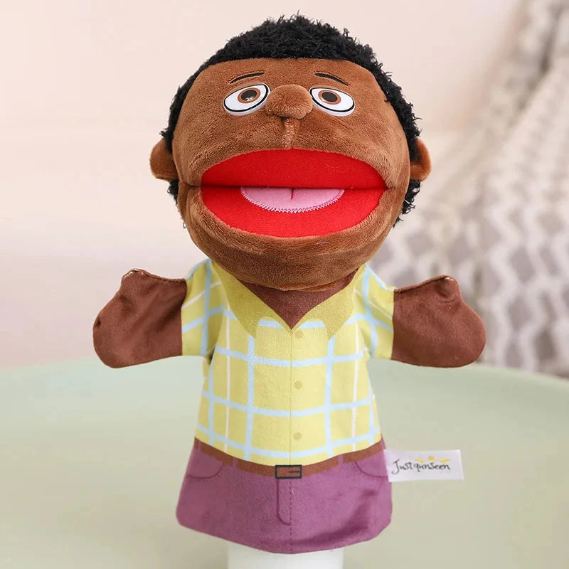 28-33cm Kids Plush Finger & Hand Puppet Popular Activity Boy Girl Role Play Bedtime Story Props Family Role Playing Toys Doll Econic Blanks