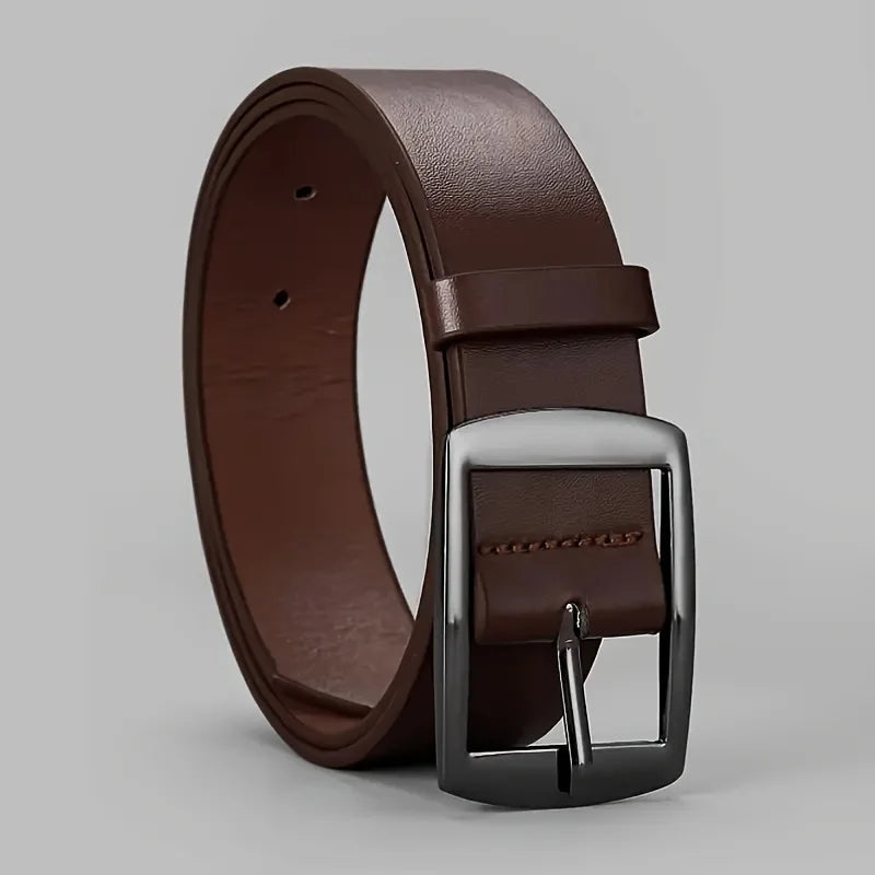 New Luxury Belt for Men PU Leather Belt Metal Pin Buckle High Quality Famous Brand Designer Waist Strap Belt for Jeans Plus Size Quick Pick Grocers