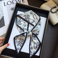 Cashew flower silk scarf, double-sided printed headband, ins decoration, versatile triangle scarf accessories Quick Pick Grocers