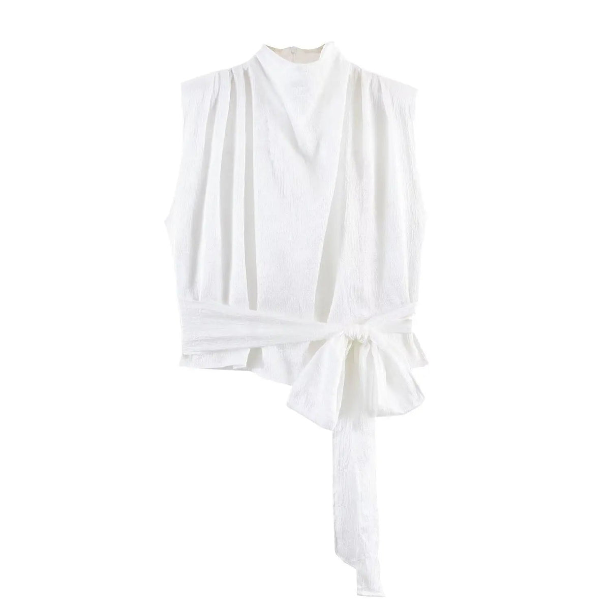 Women's Top 2026 Spring New Style Orange Sleeveless Satin Texture Long Ribbon Top Elegant and Stylish Unique Fashion Focus Quick Pick Grocers