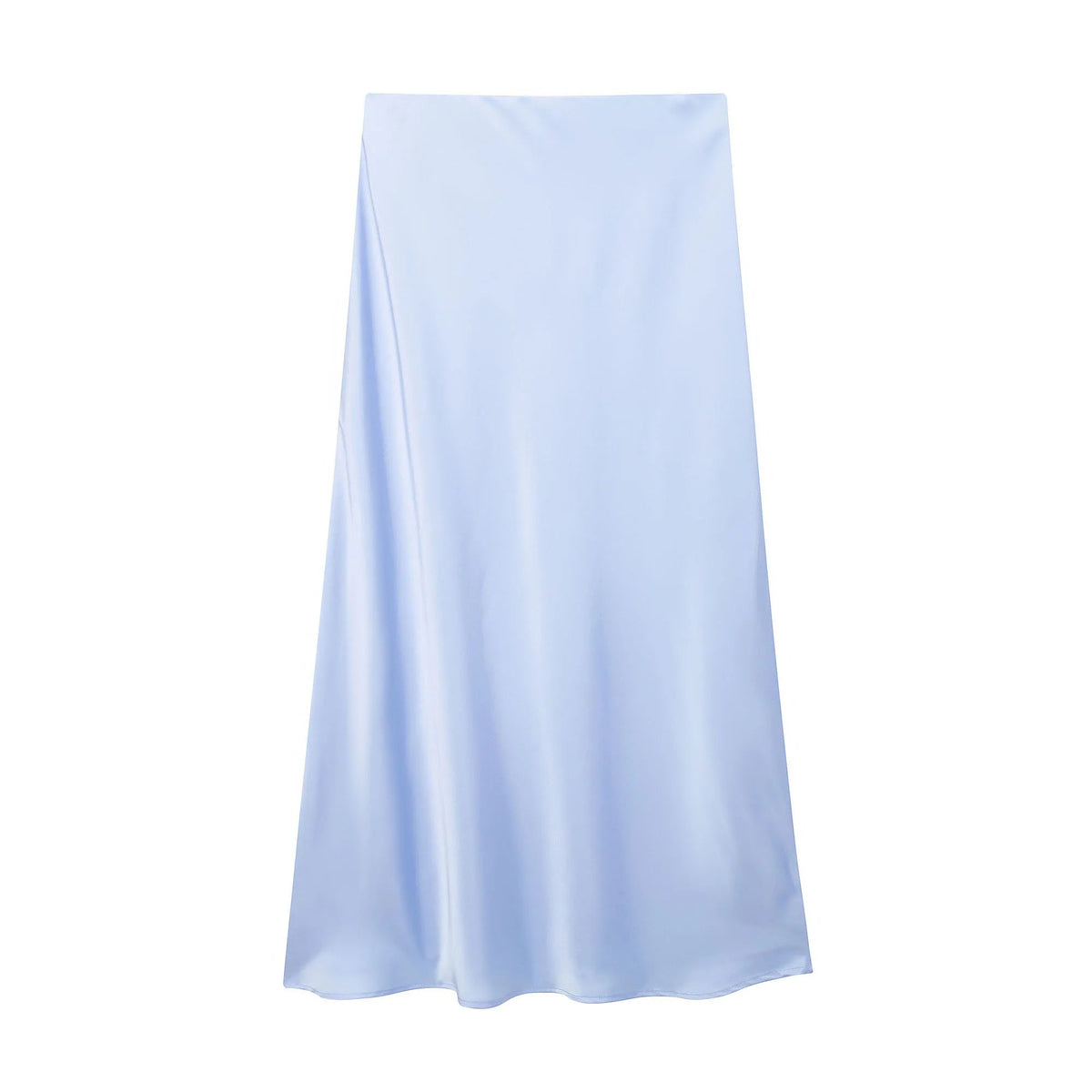 Willshela 2024 Black Satin Skirt Woman High Waist Elegant Long Skirts For Women Fashion Summer Midi Skirt Office Women's Skirts Quick Pick Grocers