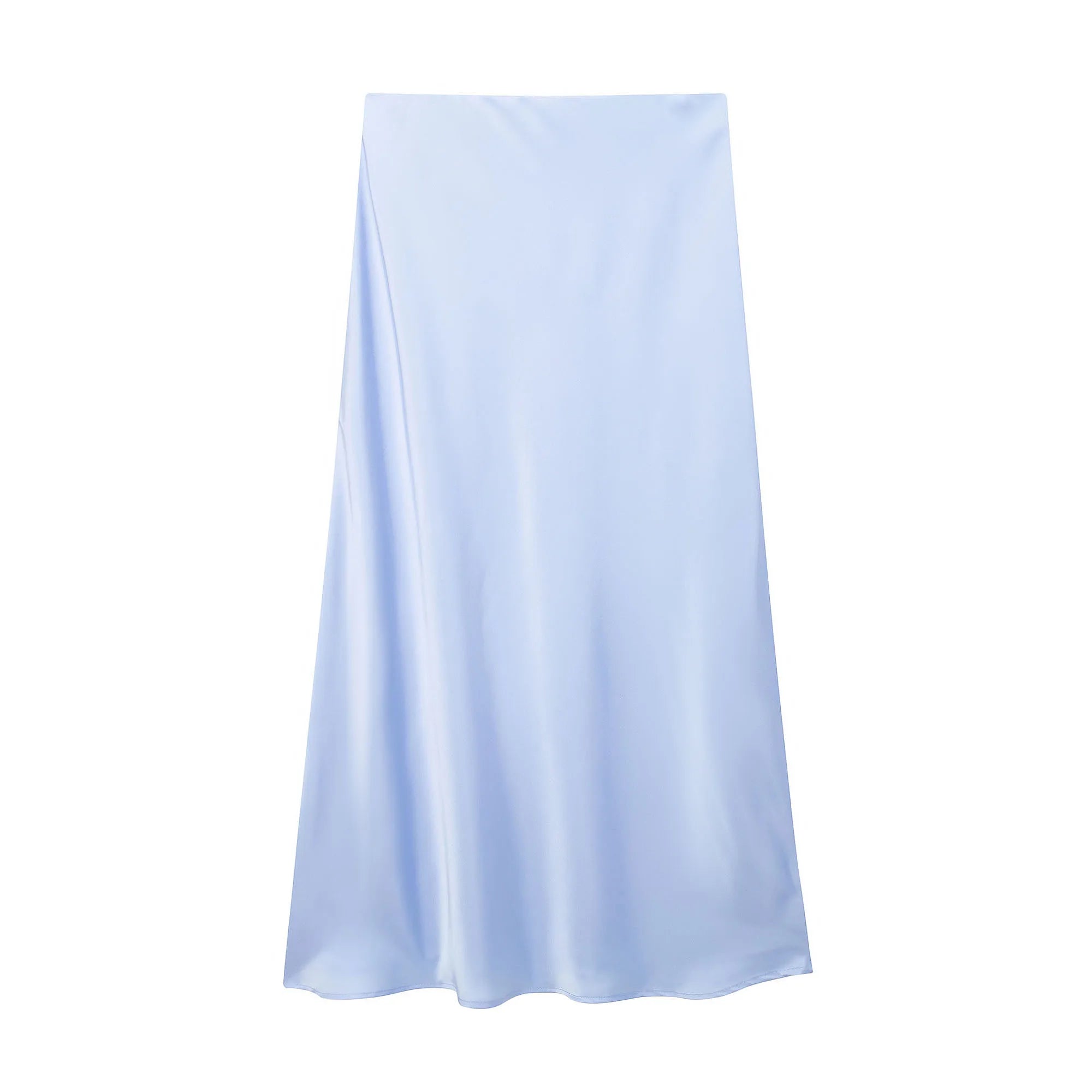 Willshela 2024 Black Satin Skirt Woman High Waist Elegant Long Skirts For Women Fashion Summer Midi Skirt Office Women's Skirts Quick Pick Grocers
