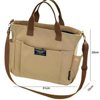 Urban Minimalist Female Student Large Capacity Commuting Horizontal Canvas Single Shoulder Diagonal Cross Portable Tote Bag Econic Blanks
