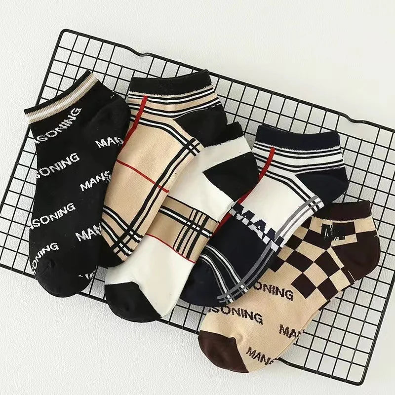 5/10pcs Men's Thin Breathable Low-Cut Socks - Anti-Odor, Moisture-Wicking, Lightweight, Comfortable & Versatile for Daily Wear Quick Pick Grocers