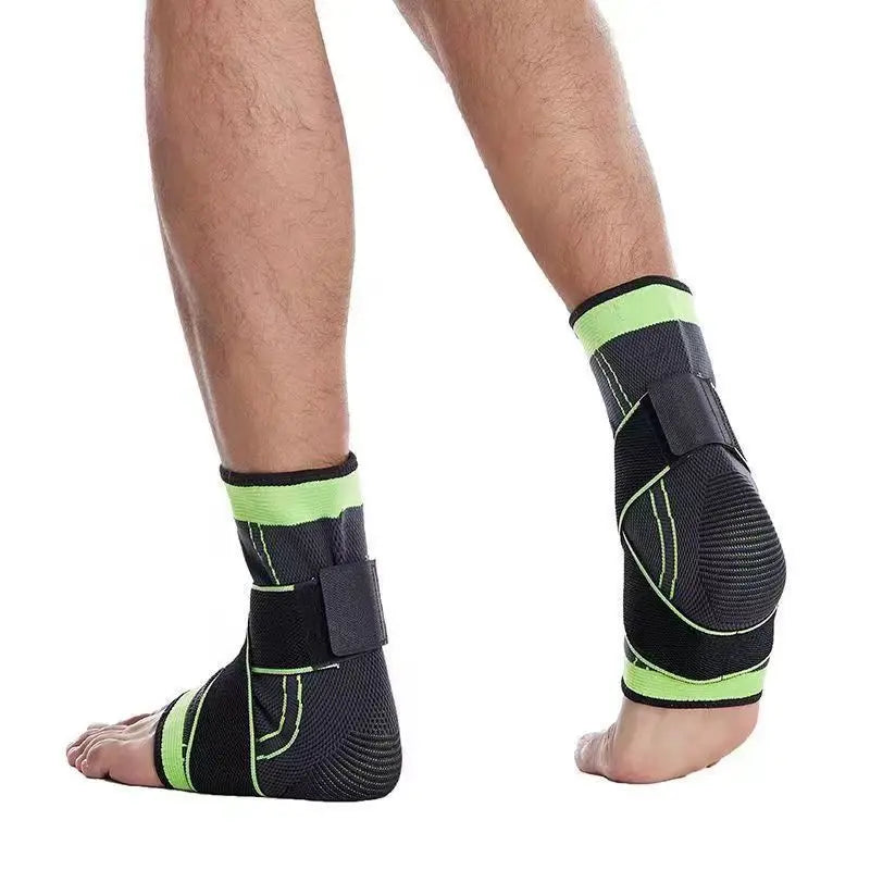Adjustable Ankle Support Compression Ankle Brace Protector for Running Soccer Basketball Nylon Knitted Gym Bandage Ankle Strap Quick Pick Grocers