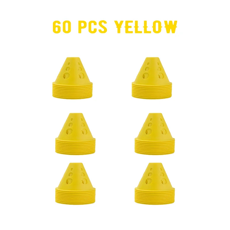 20/40/60 PCS Colorful Windproof Skate Marker Cones Roller Football Marking Cup Soccer Training Equipment Quick Pick Grocers