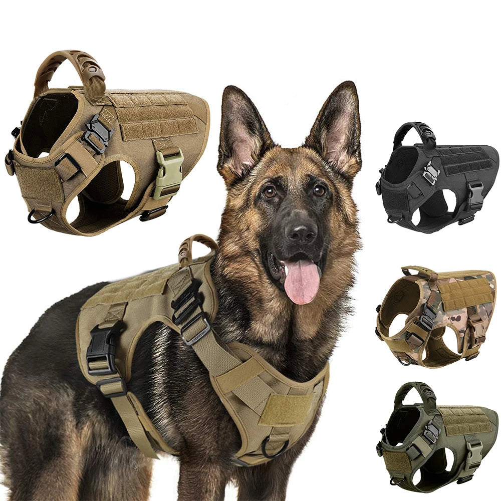 Military Large Dog Harness Training Pet Vest for French Bulldog German Shepherd Malinois Tactical Harnesses For Dogs Accessories Quick Pick Grocers