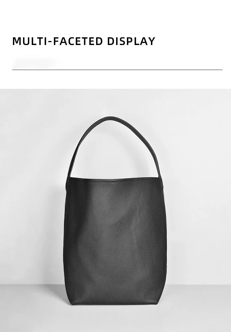 MENDY Bucket Bag Large Women's Bag Tote Bag Shoulder Bag Luxury Designer Genuine Leather Handbag Japanese Popular Bag Soft Row Quick Pick Grocers