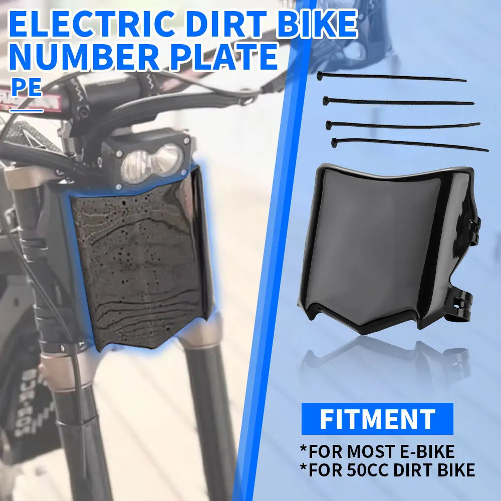 For Surron S/X Q20 Dirt E-Bike Front License Number Plate For Talaria Sting Stark Varg Motorcycle Accessories Registration Plate Quick Pick Grocers