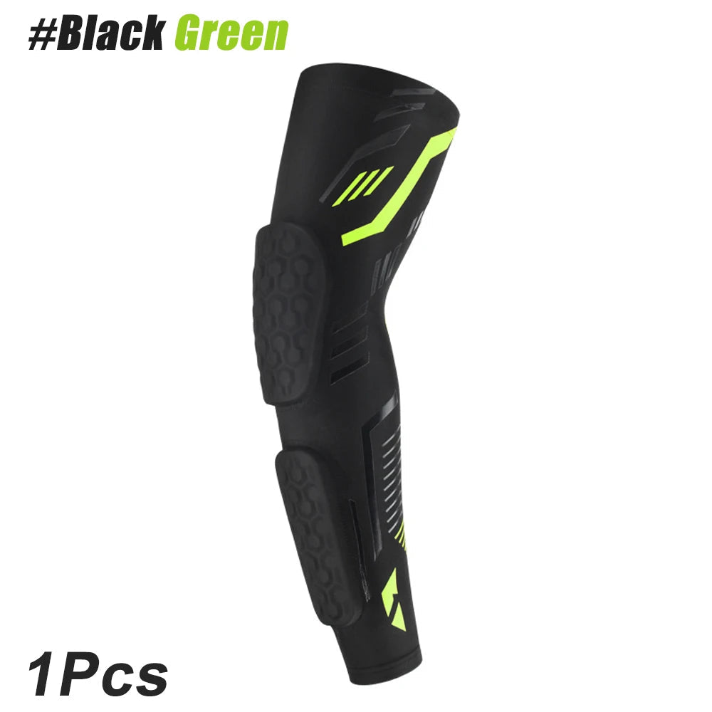 1 Pcs Sports Padded Arm Sleeves Protective Compression Elbow Pad Basketball Football Volleyball Soccer Gym Sport Arm Guards Home Quick Pick Grocers