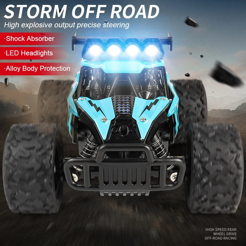 Remote Control Car RC Drift Racing 1:16 Vehicle Off Road Alloy 2.4G Radio High-Speed Trucks With LED Light Climbing Gift Kid Toy Econic Blanks