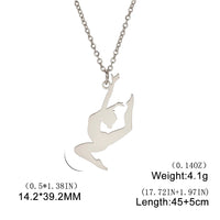 Rhythmic Gymnastics Necklace Women Trend 2025 Gymnast Stainless Steel Jewelry BFF Dancer Girl Sport Accessories Mother Day Gift Quick Pick Grocers