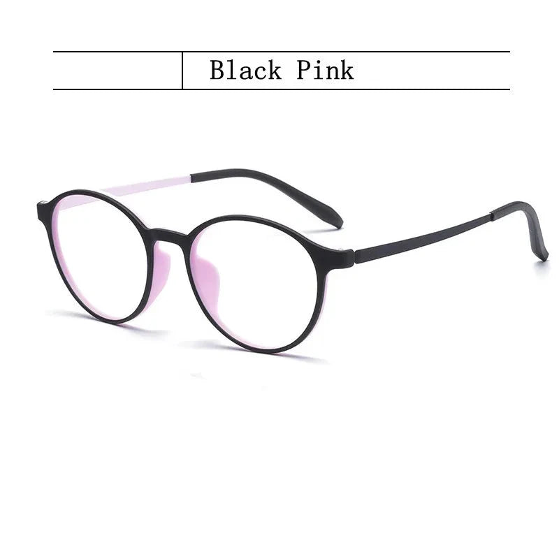 Ultralight Fashion Retro Round Glasses Frames Women TR90 Titanium Optical Prescription Men's Eyeglasses Frame H3050 Econic Blanks