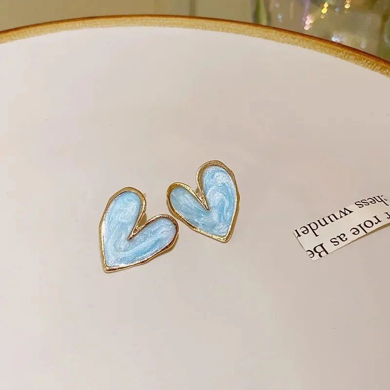New Fashion love Heart Pearl Earrings for Women Sweet Elegant Temperament Drop Earring Trend Jewelry Accessories Econic Blanks