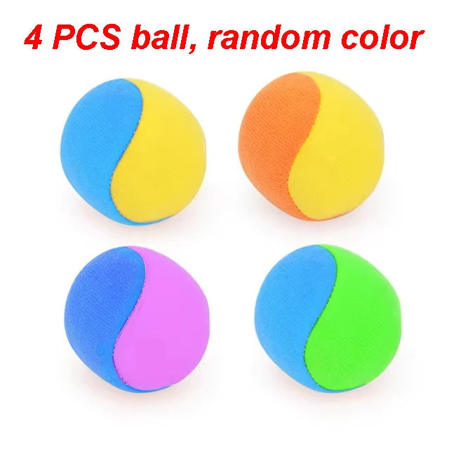 Sticky Dodge Ball Game Vest Outdoor Sports Toy Jersey Fabric  Props Throw Catch Soft Fleece Balls Safe for Kids Teens Adults Quick Pick Grocers