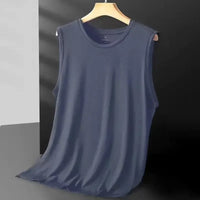 Men's Ice Silk Mesh Vest Lightweight Sports Summer Wear Sleeveless T-shirt Tank Top Casual Fashion Outerwear Quick Pick Grocers