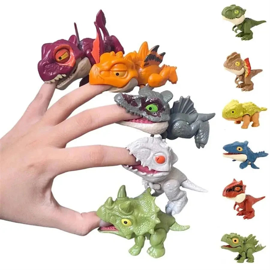5/10PCS Finger-biting Dinosaurs Movable Joints Size Simulation Dinosaur Model Toys Children Educational Toys Children Christmas Econic Blanks