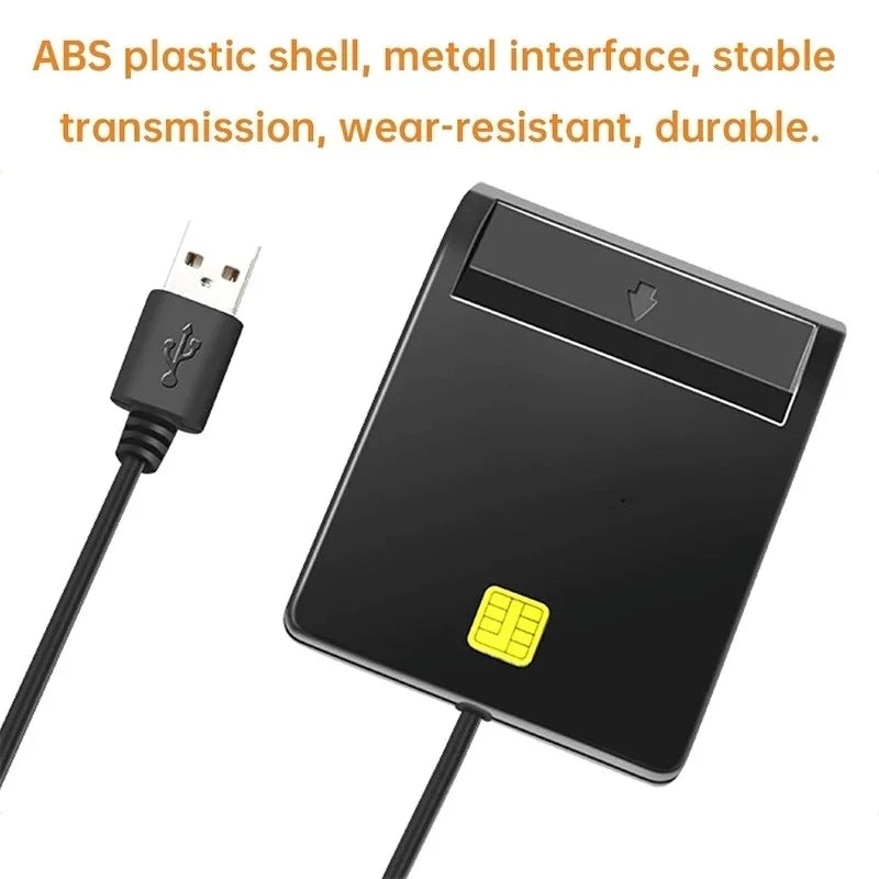 Multi-function Portable USB 2.0 Intelligent Card Reader Affordable Easy Use for DNIE ATM CAC IC ID Bank SIM Card Reader Quick Pick Grocers