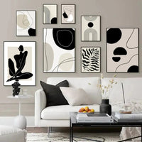 Geometric Leaf Rainbow Abstract Boho Canvas Prints Bohemia Line Poster Nordic Room Wall Aesthetics Art Painting For Home Decor Quick Pick Grocers
