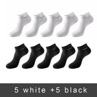 5/10/15 Pairs Men's Bamboo Fiber Socks Short High Quality New Casual Breatheable Anti-Bacterial Man Ankle Socks Men Size 38-45 Quick Pick Grocers