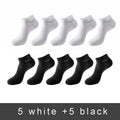 5/10/15 Pairs Men's Bamboo Fiber Socks Short High Quality New Casual Breatheable Anti-Bacterial Man Ankle Socks Men Size 38-45 Quick Pick Grocers