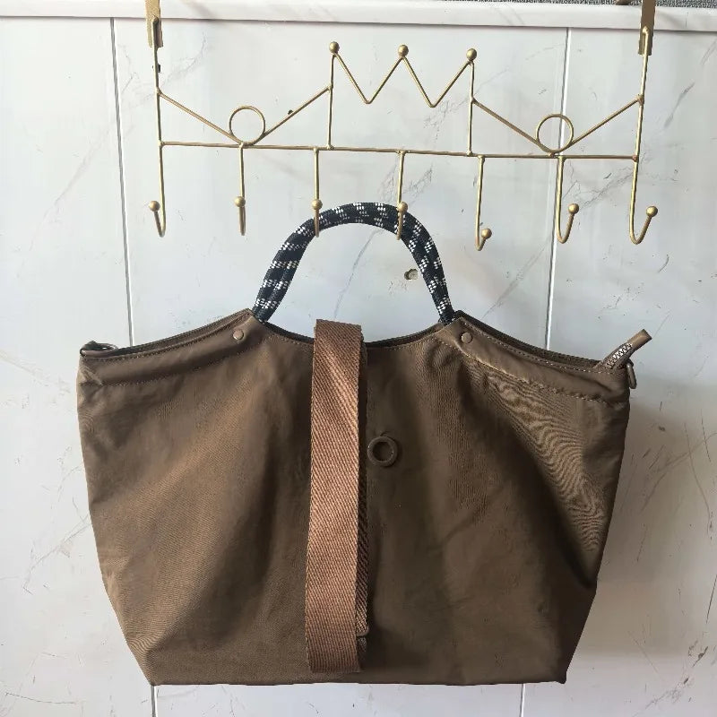2026 Fashion Simple Letter Canvas Bag, Commuter Handbag, Large Capacity Handbag, Women's Bag Quick Pick Grocers
