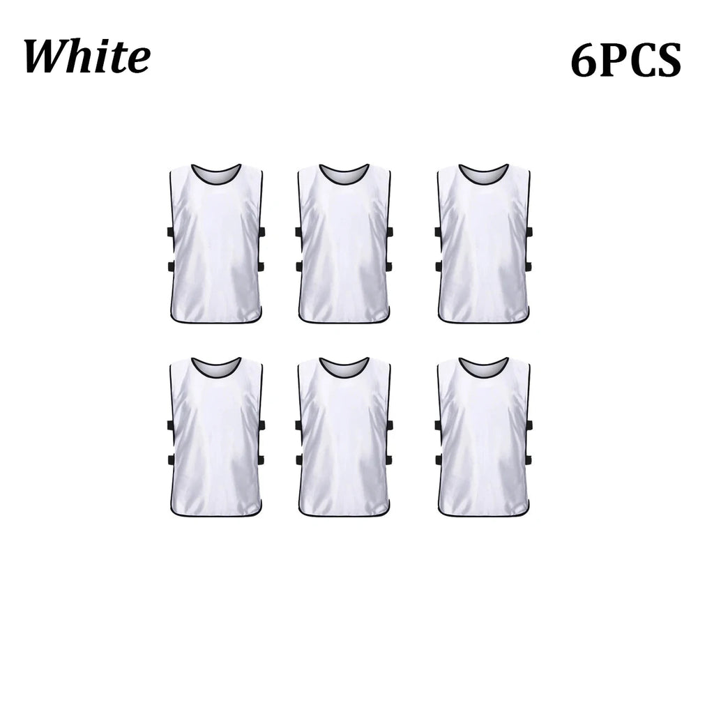 6PCS Soccer Pinnies Quick Drying Football Team Jerseys Sports Soccer Team Training Practice Youth Adult Basketball Sports Vest Quick Pick Grocers