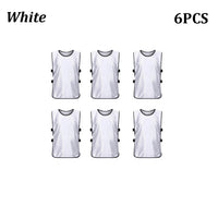 6PCS Soccer Pinnies Quick Drying Football Team Jerseys Sports Soccer Team Training Practice Youth Adult Basketball Sports Vest Quick Pick Grocers