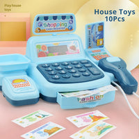 Simulation Shopping Cash House Toys Electronic Game Lighting And Sound Effects Supermarket Cashier Toys Econic Blanks