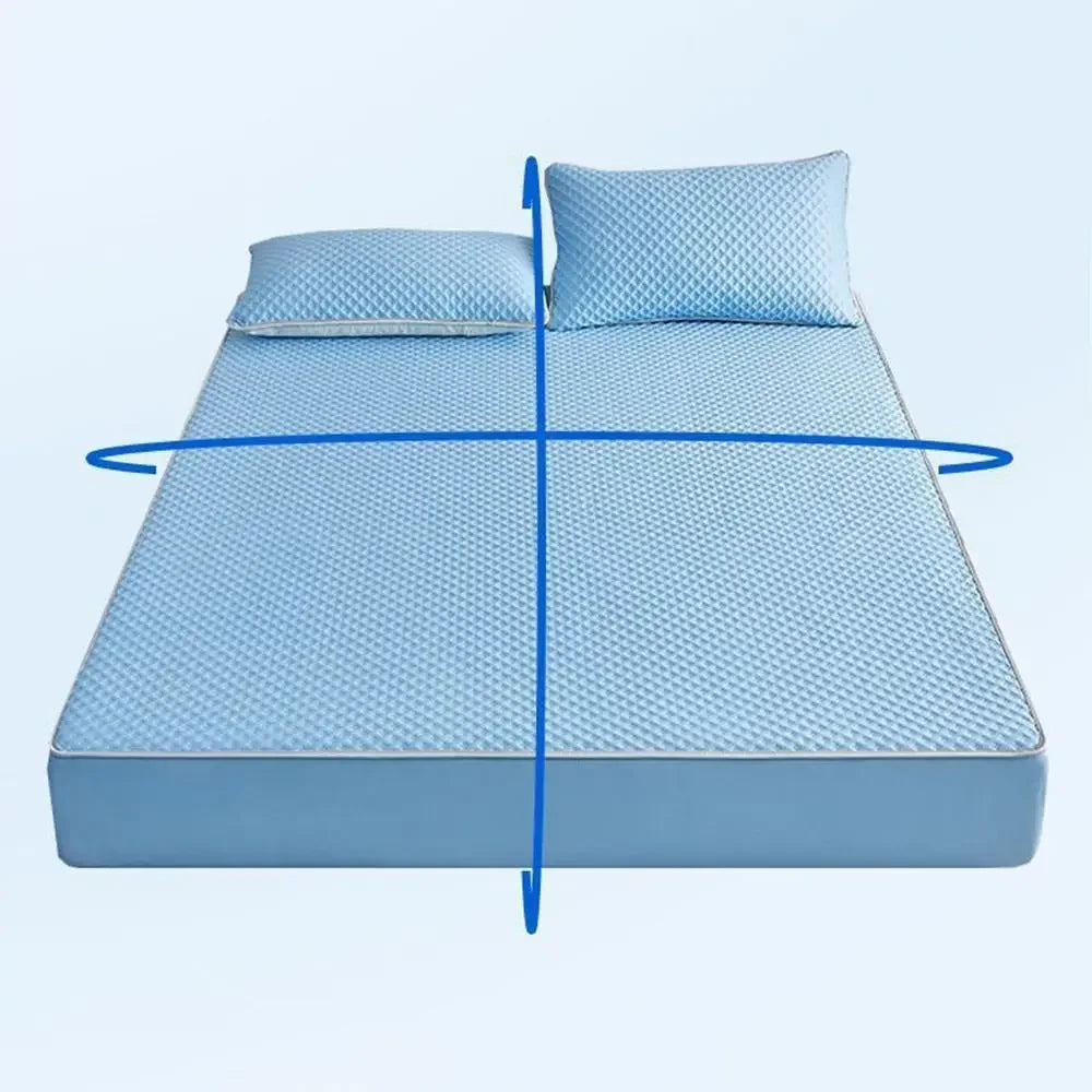 Breathable Cooling Mattress Comfortable Washable Ice Silk Bed Mat Pad Soft Skin-friendly Summer Sleeping Mat Household Quick Pick Grocers