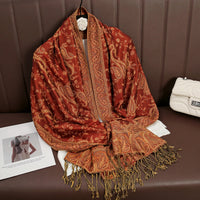 Luxury Brand Autumn Cashmere Pashmina Shawl Lady Wrap Warm Winter Scarves Design Print Female Foulard Cotton Stoles Scarf 2023 Quick Pick Grocers