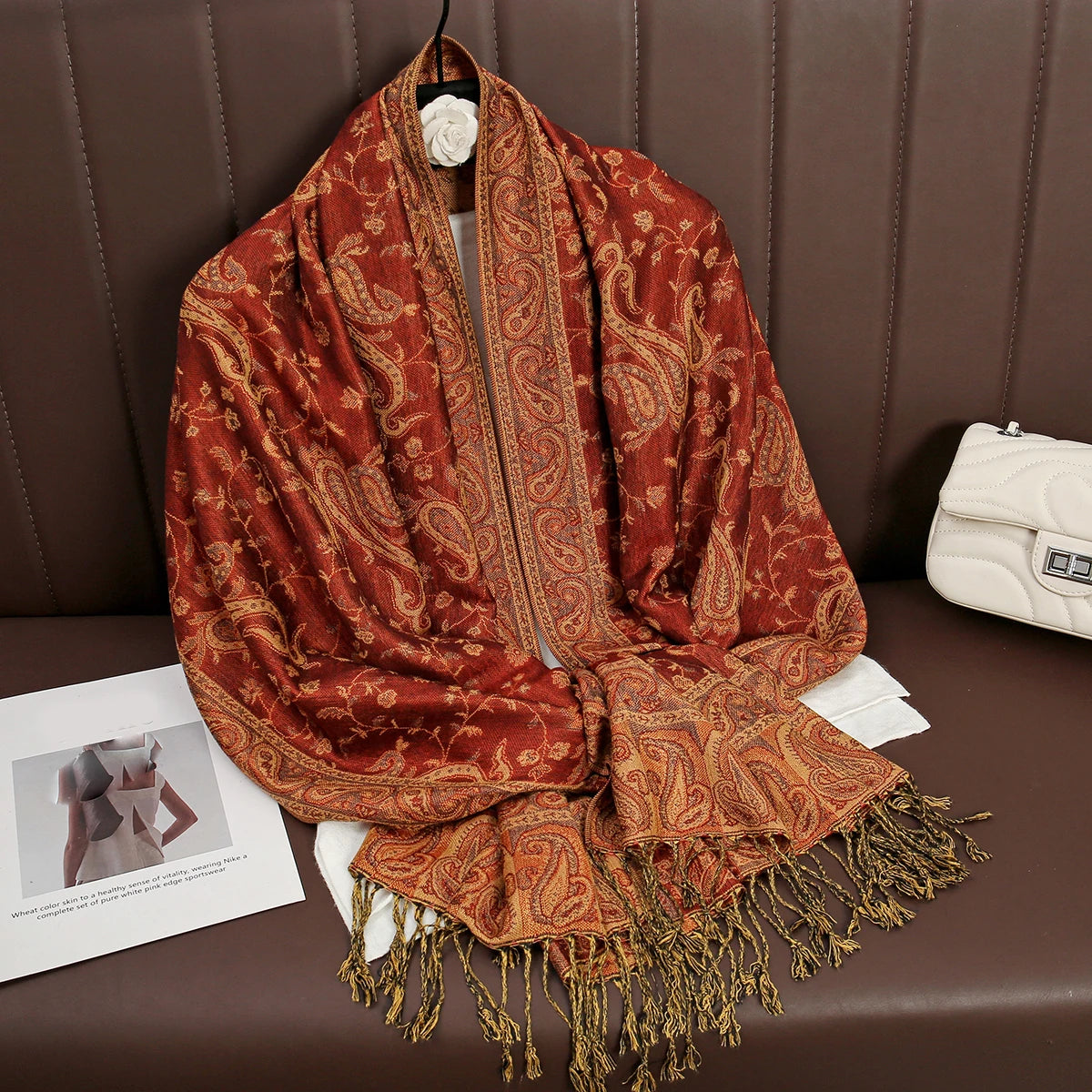 Luxury Brand Autumn Cashmere Pashmina Shawl Lady Wrap Warm Winter Scarves Design Print Female Foulard Cotton Stoles Scarf 2023 Quick Pick Grocers