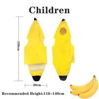 Child/Adult Banana Cosplay Halloween Christmas  Costumes Performance Costume Fruit Banana Costume Performance  Costume Quick Pick Grocers