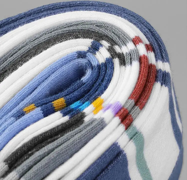 Men's Pure Cotton Socks Spring Striped Casual Socks Men's Anti-odor Antibacterial Business Socks High Quality Sports Sock Meias Quick Pick Grocers