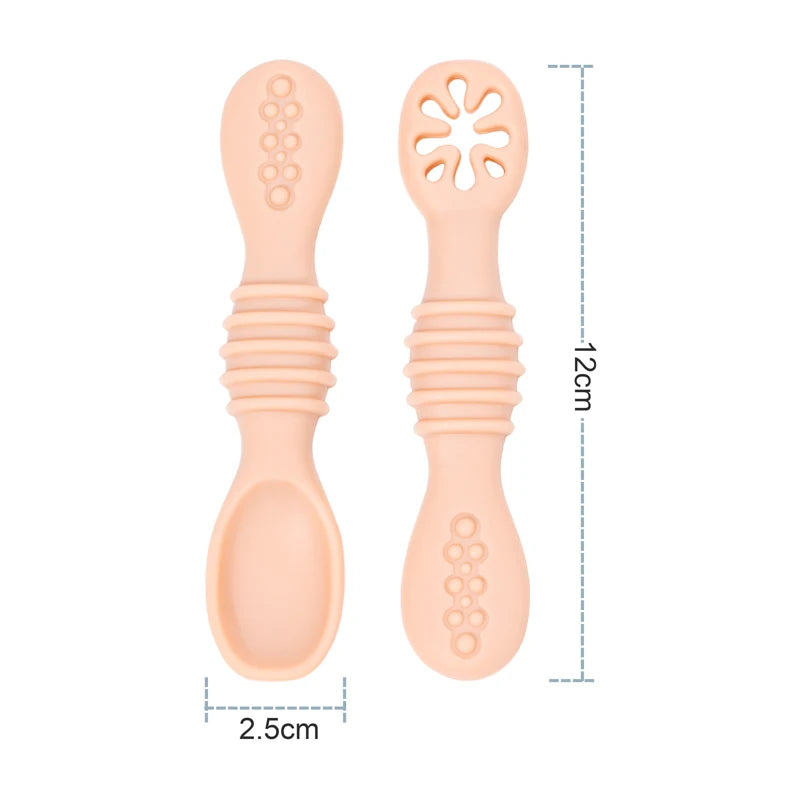 Silicone Baby Sucker Silicone Dining Plate Rice Spoon Set Cute Cartoon Children Dishes Smile Face Baby Tableware Retro Kid Bowl Purest Peak