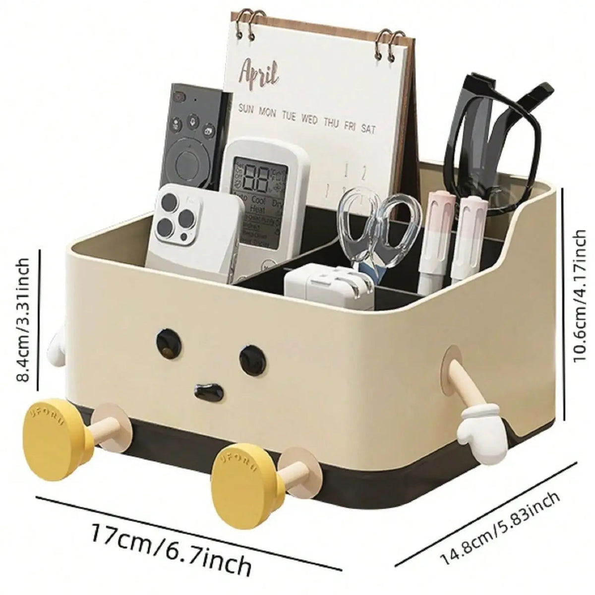 1pc Multifunctional Desktop Storage Box, Cosmetic Organisation Shelf Countertop Storage and Display Box (with Sticker) Quick Pick Grocers