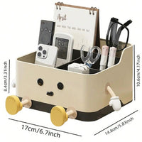 1pc Multifunctional Desktop Storage Box, Cosmetic Organisation Shelf Countertop Storage and Display Box (with Sticker) Quick Pick Grocers