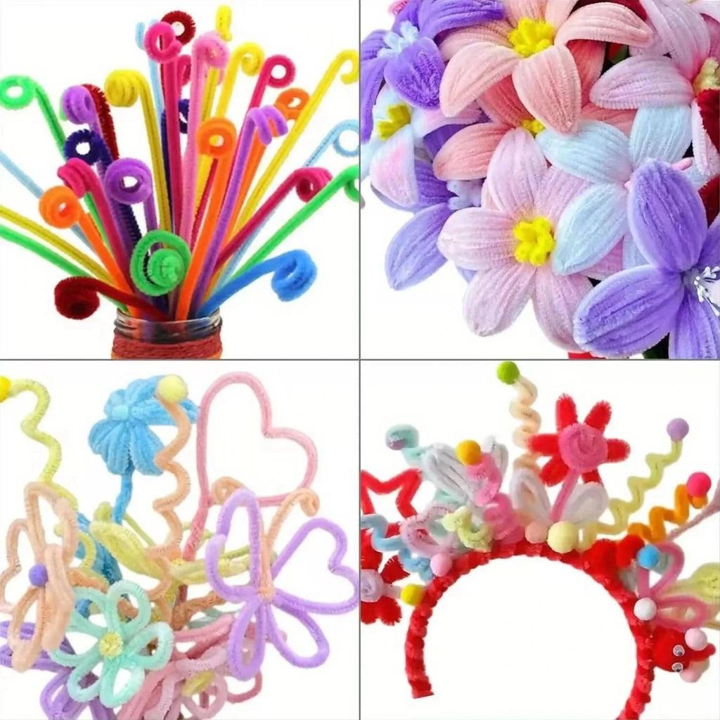 Chenille Stems 30cm Pipe Cleaners Craft Supplies DIY Art Handmade Flower Making Econic Blanks