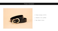 BEAUTODAY Belt Women Genuine Cow Leather Metal Oval Buckle Retro Simple Solid Ladies Jeans Dress Waistband Handmade 91012 Quick Pick Grocers